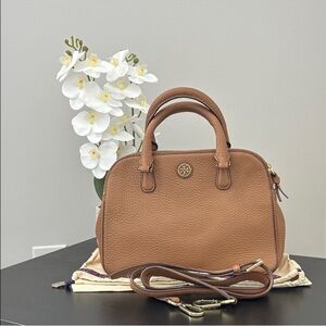 Tory Burch Brown Leather Satchel
